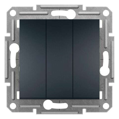 Schneider Asfora Plus Antrasit Üçlü Anahtar Çerçevesiz - EPH2100171