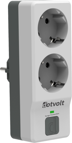 Dotvolt İkili Akım Korumalı Priz Beyaz Anahtarlı Surge Hunter 1050 Joule