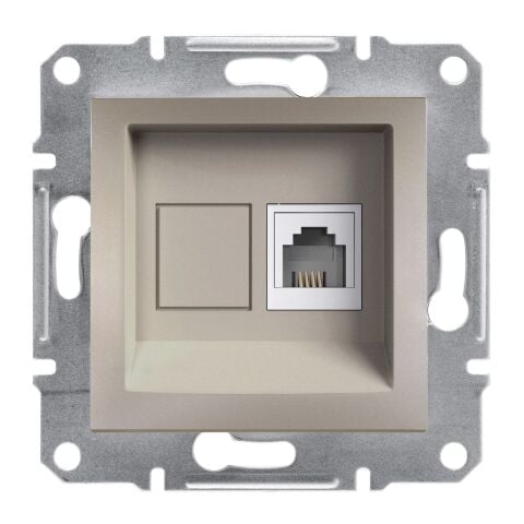 Schneider Asfora Plus Bronz RJ11  - 4 Kontaklı Telefon Prizi Çerçevesiz - EPH4100169