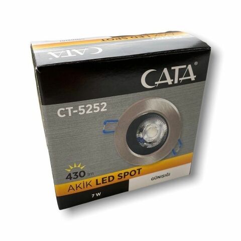 Cata 7 Watt Krom Kasa Günışığı Akik Cob Led  ct-5252g