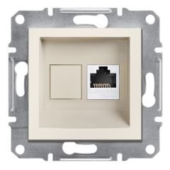 Schneider Asfora Krem RJ45 Tekli Data Cat-6 İnternet Prizi Çerçevesiz - EPH4770123