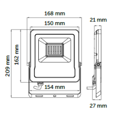 İnoled 30W Beyaz Işık 6500k Elegant Led Projektör IP65 5203-01