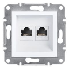 Schneider Asfora Beyaz RJ45 İkili Data Cat-6 İnternet Prizi Çerçevesiz -EPH4870121