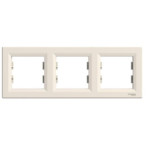 Schneider Asfora Krem Üçlü Çerçeve - EPH5800323