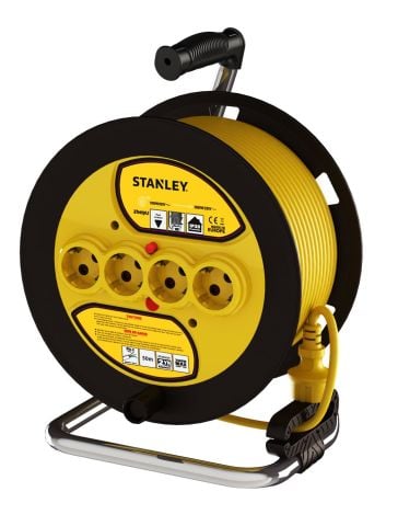 Stanley St-E Serisi Ip20 4 Soketli 50 Metre Makaralı Kablo SXECFL2QBXE
