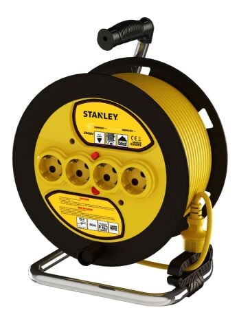 Stanley St-E Serisi Ip20 4 Soketli 40 Metre Makaralı Kablo SXECFL2QBVE