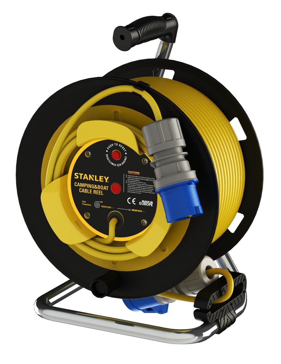 Stanley Kamp Ve Karavan Tipi Ip44 1 Soketli 50+2 Metre Makaralı Kablo SXECFS9QBXE