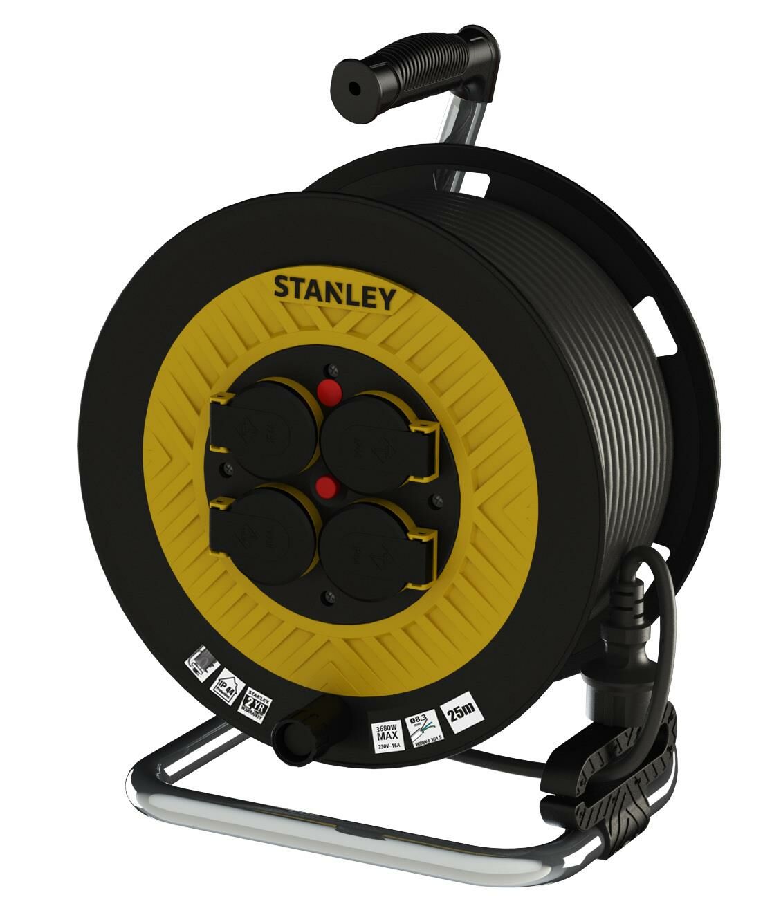 ST-P Serisi IP44 4 Soketli 25 Metre Makaralı Kablo / 3x1,5mm