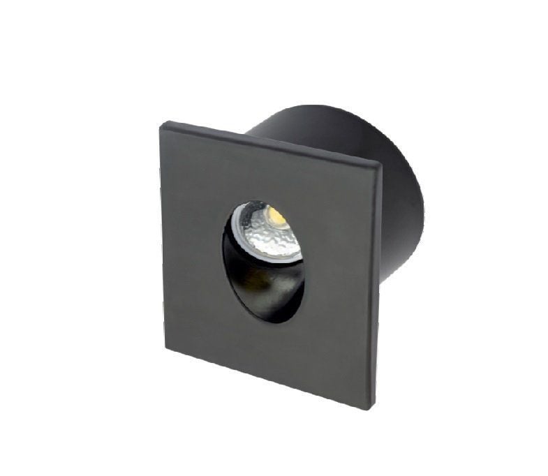 Cata 3 Wat Koridor Aydınlatması Kare Siyah Kasa Günışığı  Ct-5179