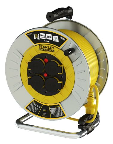 Stanley Metal Ip44 4 Soketli 25 Metre Makaralı Kablo SXECFM2RCSE