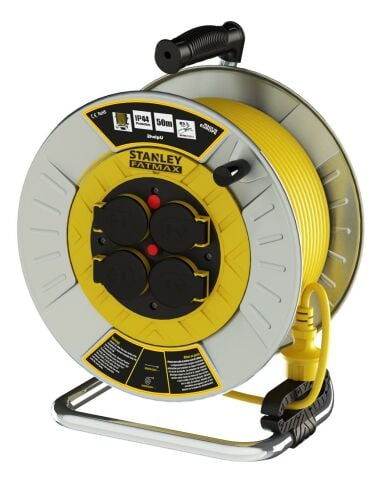 Stanley Metal Ip44 4 Soketli 50 Metre Makaralı Kablo SXECFM2RCXE