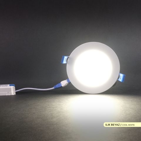 Ack 6w Ilık Beyaz 4000k Slim Led Panel Yuvarlak Alüminyum AP01-00610