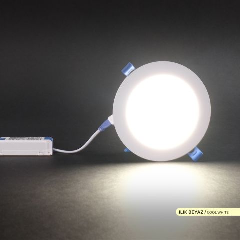 Ack 9w Ilık Beyaz 4000k Slim Led Panel Yuvarlak Alüminyum AP01-00910