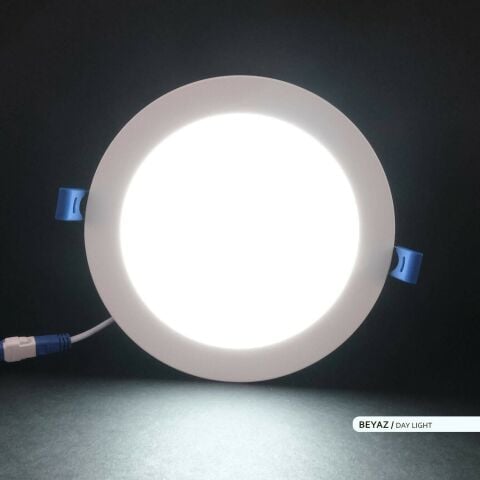 Ack 12w Beyaz Işık 6500k Slim Led Panel Yuvarlak Alüminyum AP01-01230
