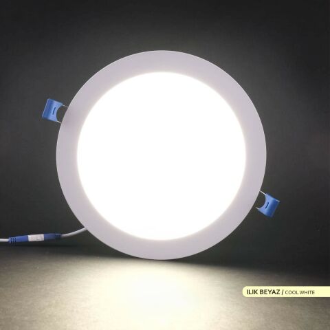 Ack 18w Ilık Beyaz 4000k Slim Led Panel Yuvarlak Alüminyum AP01-01810