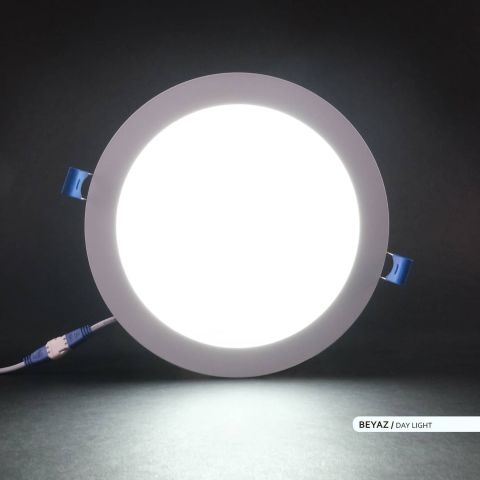 Ack 18w Beyaz Işık 6500k Slim Led Panel Yuvarlak Alüminyum AP01-01830