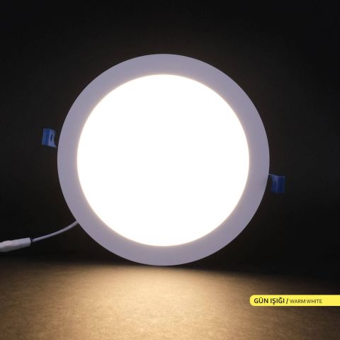 Ack 20w Günışığı 3000k Slim Led Panel Yuvarlak Alüminyum AP01-02000