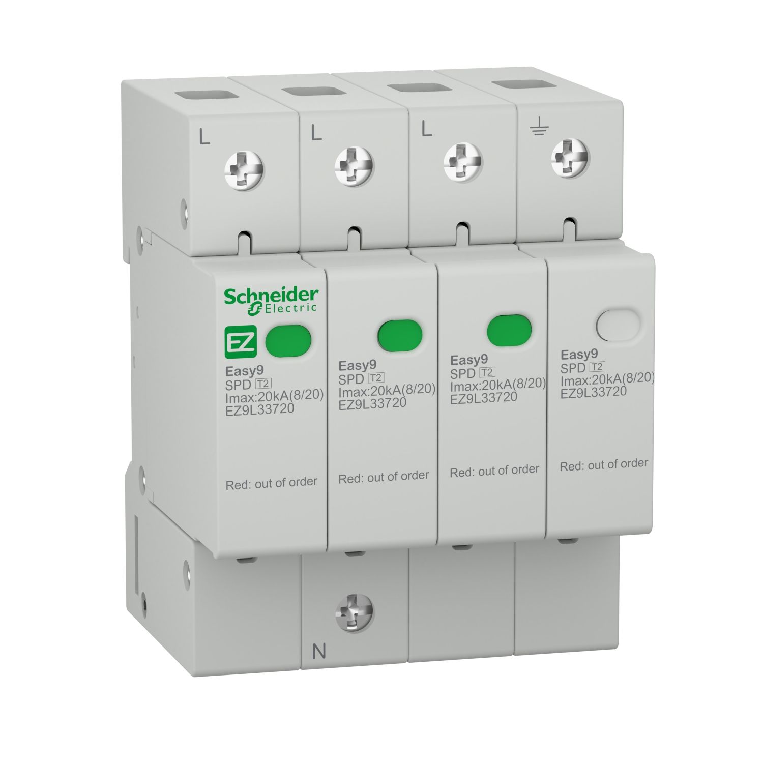 Schneider Easy9 3 Kutuplu-N 20ka Parafudr EZ9L33720