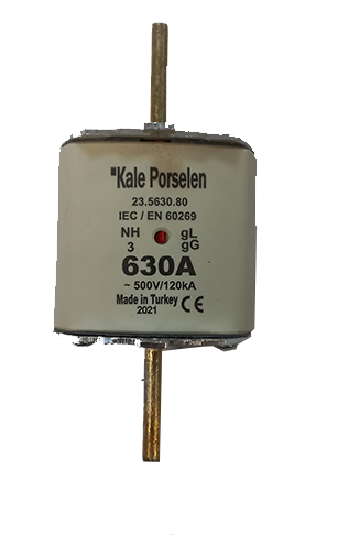 Voltrano Kale Porselen 630A 3 Boy Bıçaklı Sigorta Buşonu NH 3