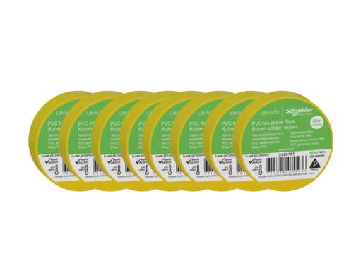 Schneider 8li Sarı PVC İzole Bant 20mt*19mm 2420101-8