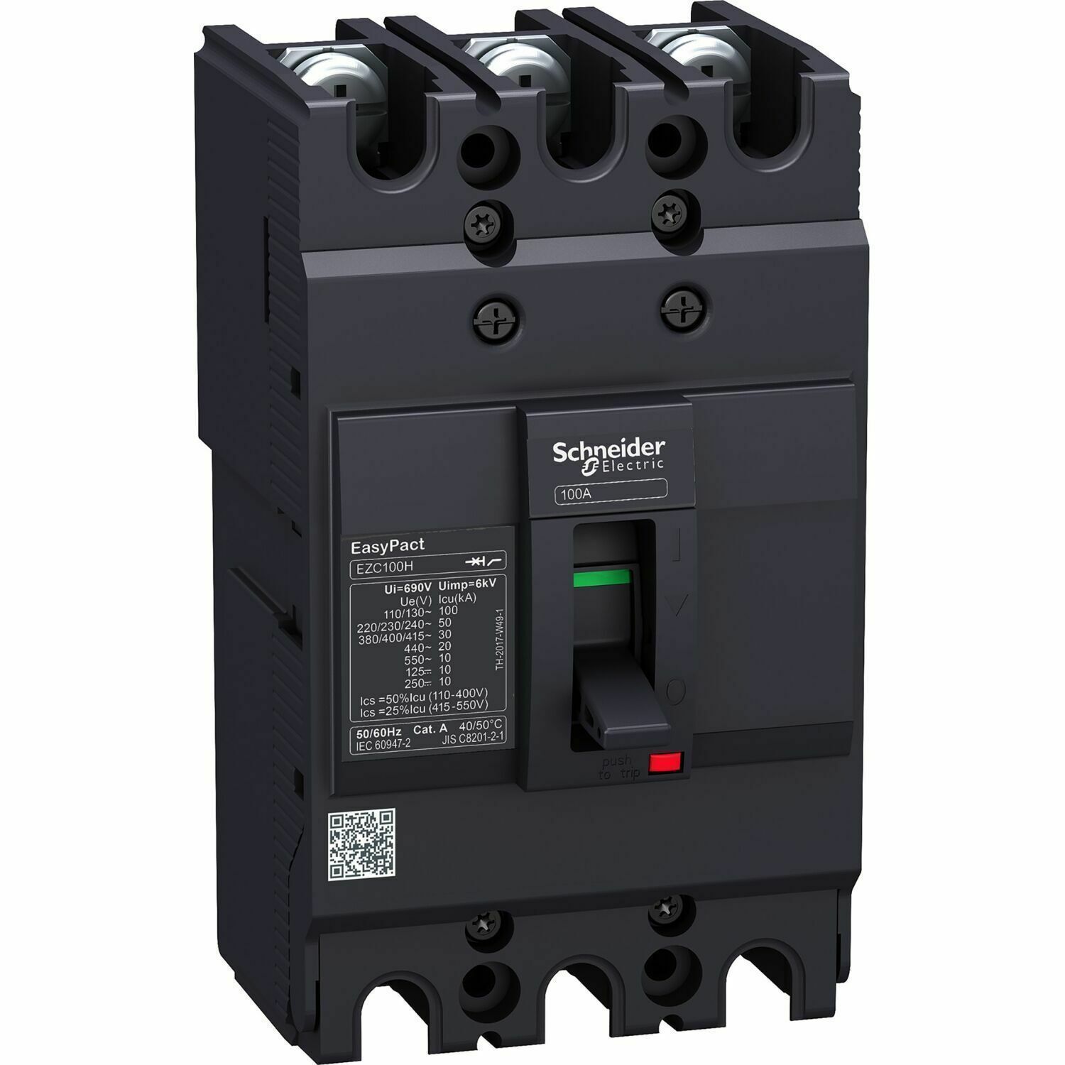 Schneider 100A 30kA 3 Kutuplu 380V AC Kompakt Şalter EZC100H3100