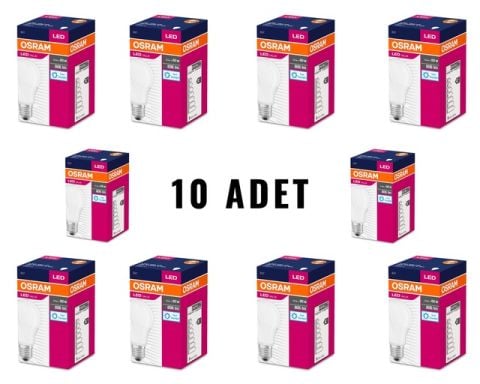 Osram 8.5W Value Led Ampul 806 Lümen E27 Beyaz Işık - 10'lu