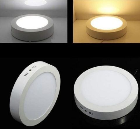Horoz 12w Led Panel Sıva Üstü Yuvarlak Beyaz Kasa Günışığı Caroline-12