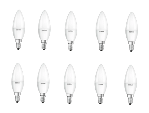 Osram 4.9W Günışığı Sarı Işık Buji E-14 Led Ampul Value 470 Lümen -10 Adet