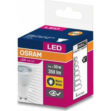 Osram 4.9W Günışığı Sarı Işık GU10 Led Ampul 390 Lümen
