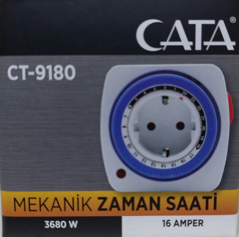 Cata Prizli Mekanik Zaman Saati Ayarlanabilir 3500W Ct-9180