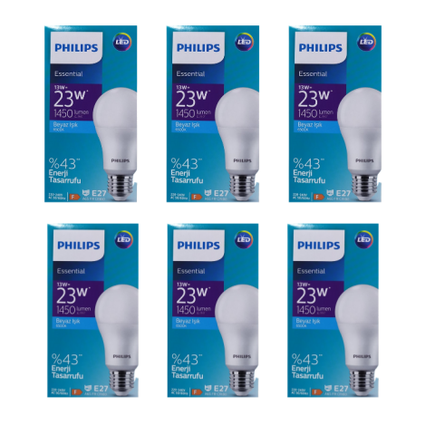 Philips 13W Beyaz Işık E27 ESS LEDBulp Led Ampul 1450 Lümen - 6 Adet