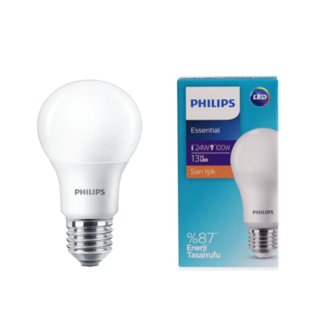 Philips 13W Sarı Işık Günışığı Led Ampul E27 Duylu 1350 Lümen - 3 Adet
