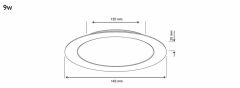 İnoled 9w Günışığı Slim Led Panel Yuvarlak Alüminyum 2709-02