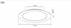 İnoled 12w Günışığı Slim Led Panel Yuvarlak Alüminyum 2712-02