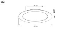 İnoled 15w Günışığı Slim Led Panel Yuvarlak Alüminyum 2715-02