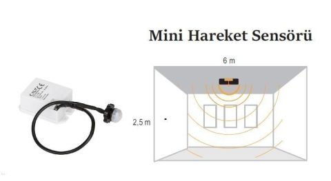 Cata 120-360 Derece Hareket Mini Sensör Sıva Altı 800w 200 Volt Ct 9188