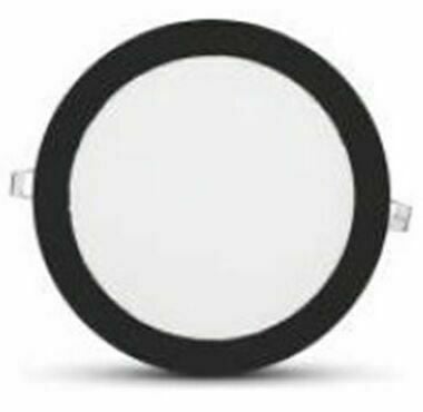 İnoled 18w Ilık Beyaz Siyah Kasa Slim Led Panel Yuvarlak 2818-03
