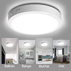 İnoled 18w Beyaz Işık Sıva Üstü Led Panel Yuvarlak 2751-01