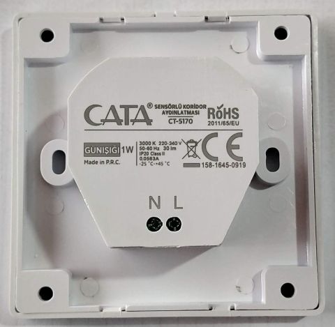 Cata 1 W Koridor Aydınlatması Sensörlü Ct-5170g - Günışığı