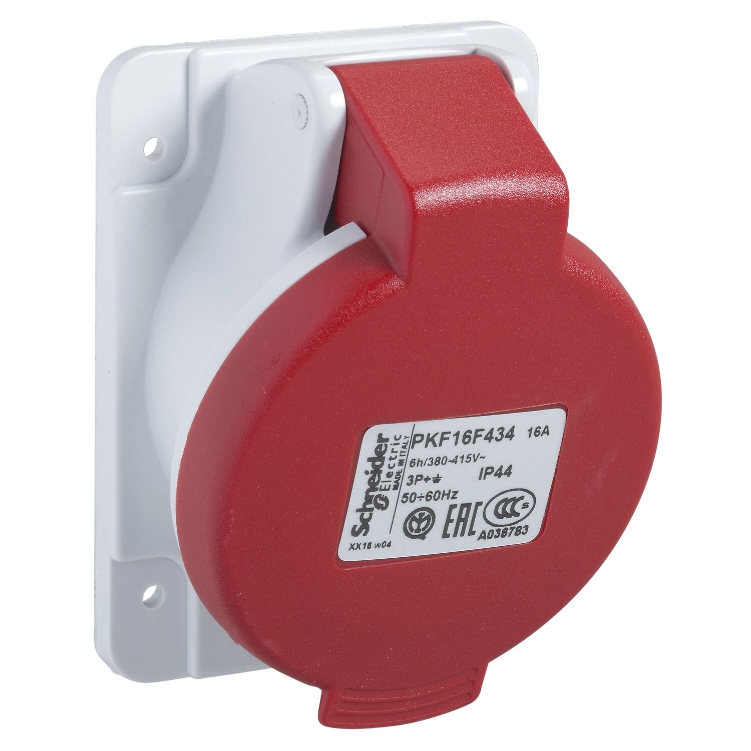 Schneider 5X16A Eğik Makine Prizi IP 44 Trifaze 380 Volt PKF16F435