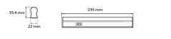 İnoled 30 cm 4w Beyaz Işık 6500k T5 Led Bant Armatürü Anahtarlı 2920-01
