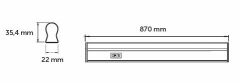 İnoled 90 cm 12w Günışığı 3000k T5 Led Bant Armatürü Anahtarlı 2922-02