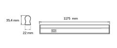 İnoled 120 cm 16w Beyaz Işık 6500k T5 Led Bant Armatürü Anahtarlı 2923-01