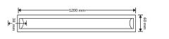 İnoled 120 cm 40w Ilık Beyaz 4000k Etanj Led Bant Armatürü 2914-03