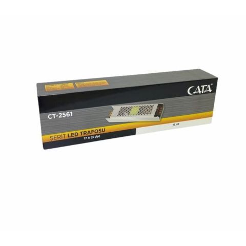 Cata 200W 17 Amper Şerit Led Trafosu Slim Fansız  ct-2561