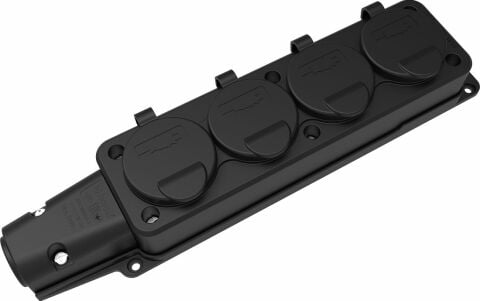 Bemis Kauçuk 4'lü Dörtlü Grup Priz 1x16 Amper 220 Volt BK1-1402-3614
