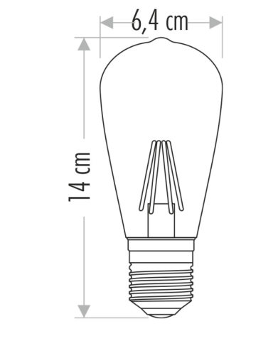 Cata 8W Beyaz Işık Uzun Filament Led Ampul E27 Duylu ct-4353b