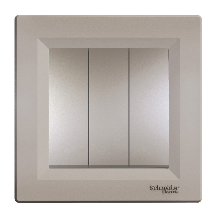 Schneider Asfora Plus Bronz Üçlü Anahtar Çerçeveli - EPH2100169