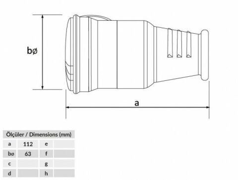 Bemis 200A Uzatma Priz Kauçuk Ark Kaynak 16-95MM2 IP55 BK4-7501-2310