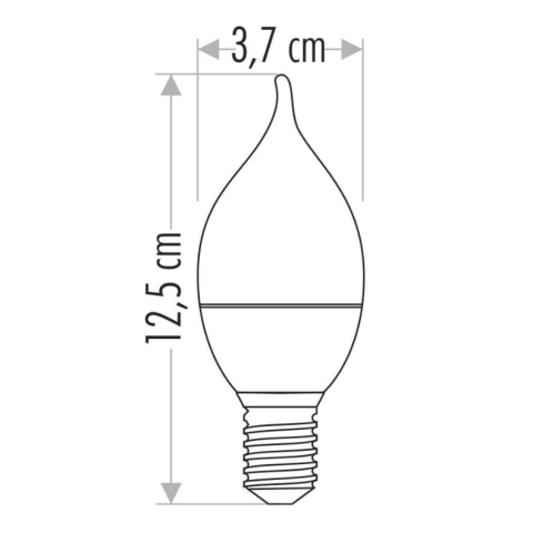Cata 5W Beyaz Işık Led Ampul Kıvrık Buji E14 Duylu ct-4077